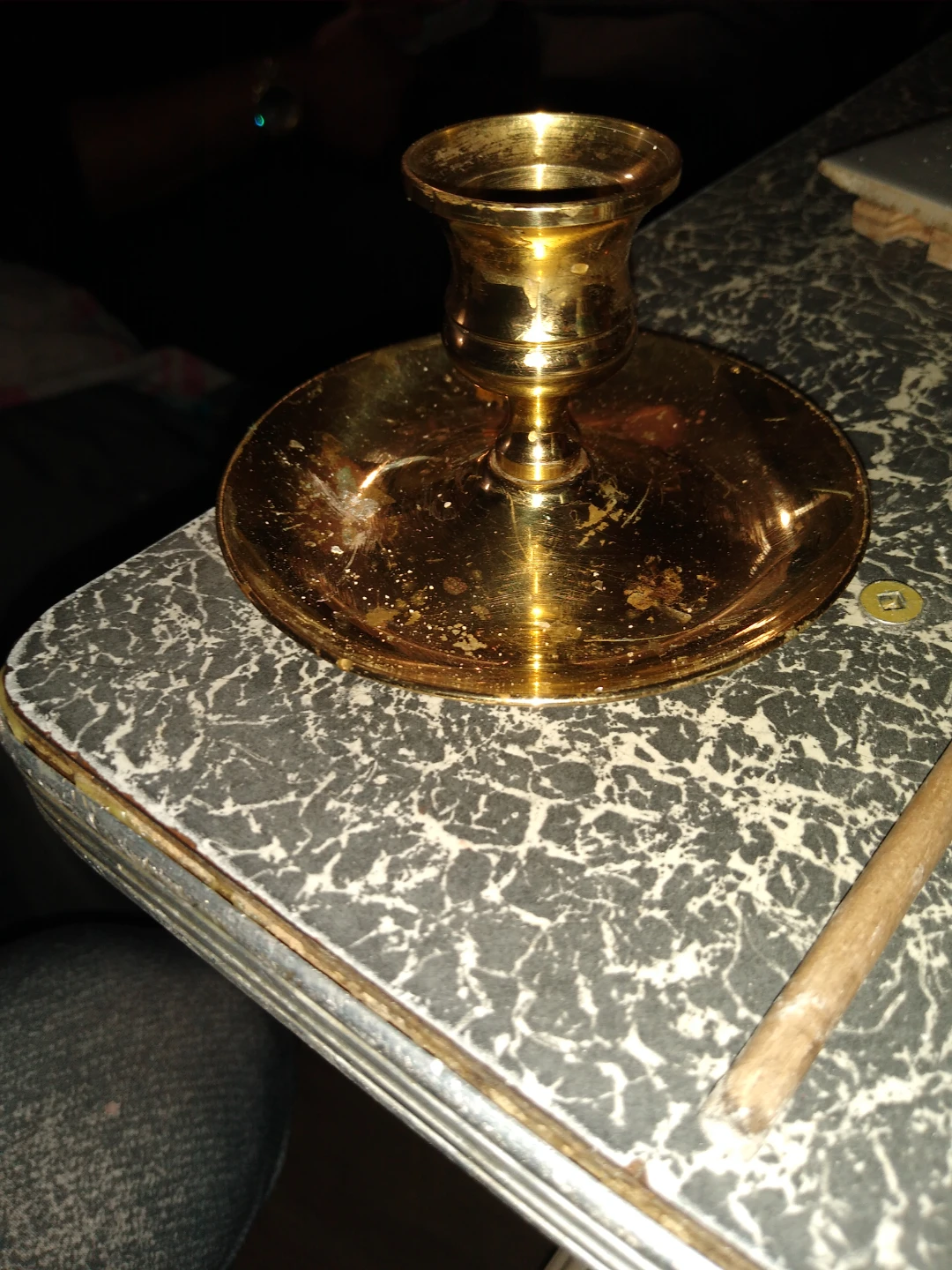 Brass candle holder