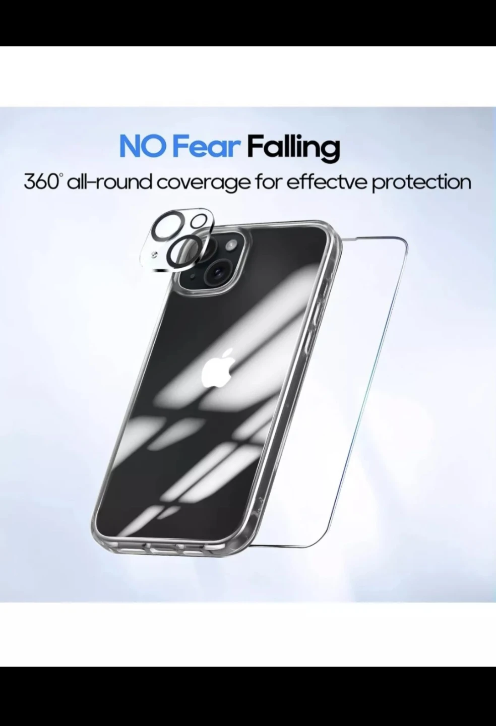 Clear Phone Case for iPhone 15 6.1 inch with Screen Protector - photo 5