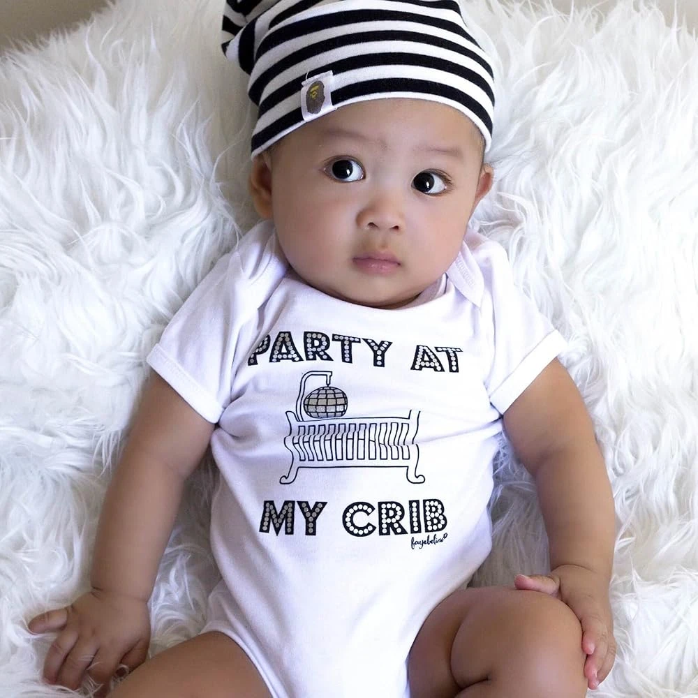 White cotton Baby Bodysuit