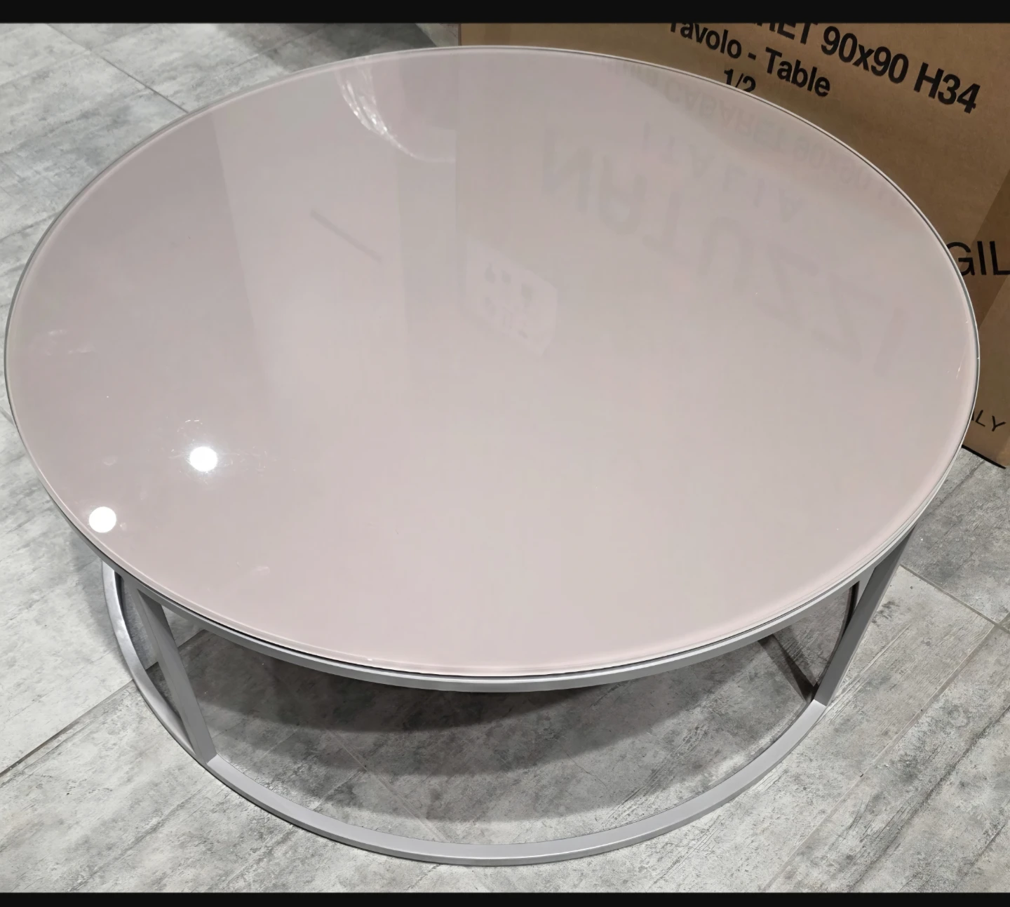 Natuzzi Italia Round Coffee Table with Metal Frame - photo 3