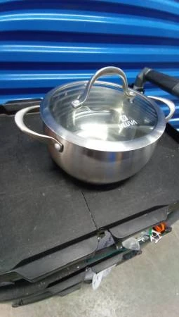 Neuva Stainless Steel Pot with Glass Lid "🧡"