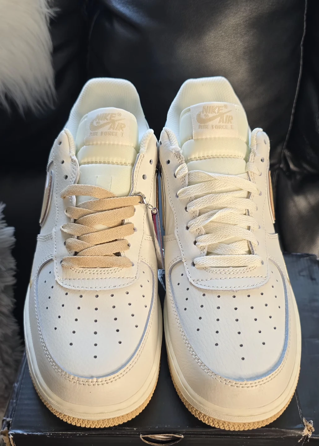 Brand new Air Force 1 07 Low Keep Fresh Beige Khaki Silver sale - photo 3