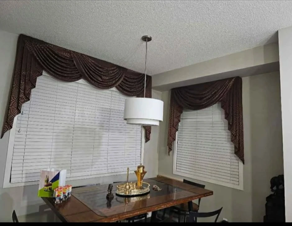 Window Curtains Valance for Living Room Chocolate Waterfall ...