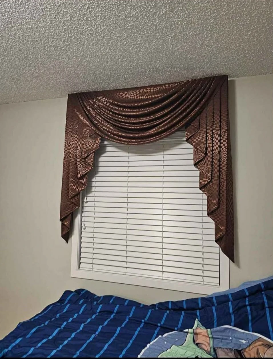 Window Curtains Valance for Living Room Chocolate Waterfall ... - photo 3