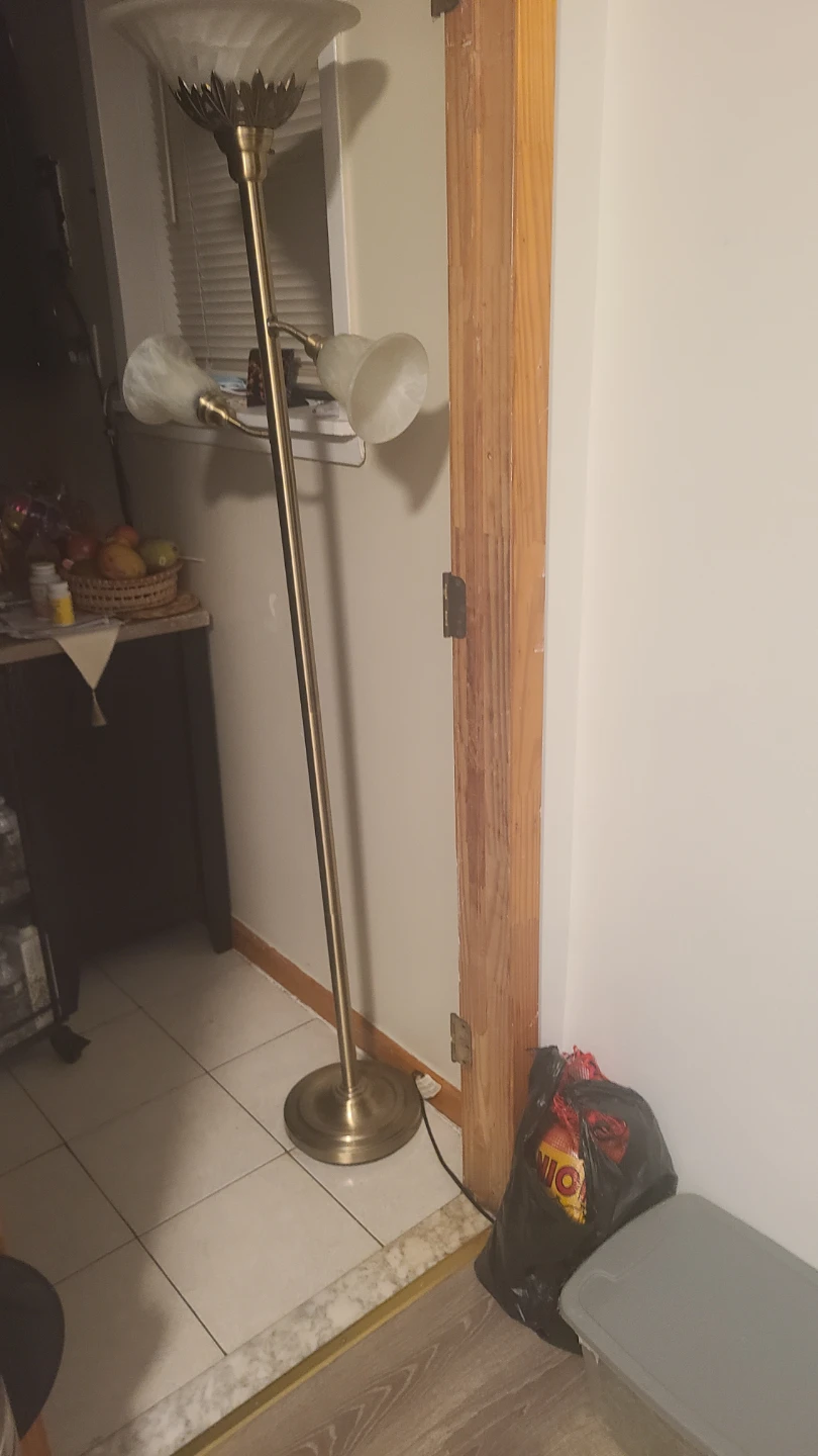Brass Floor Lamp with Two Reading Lights - photo 2