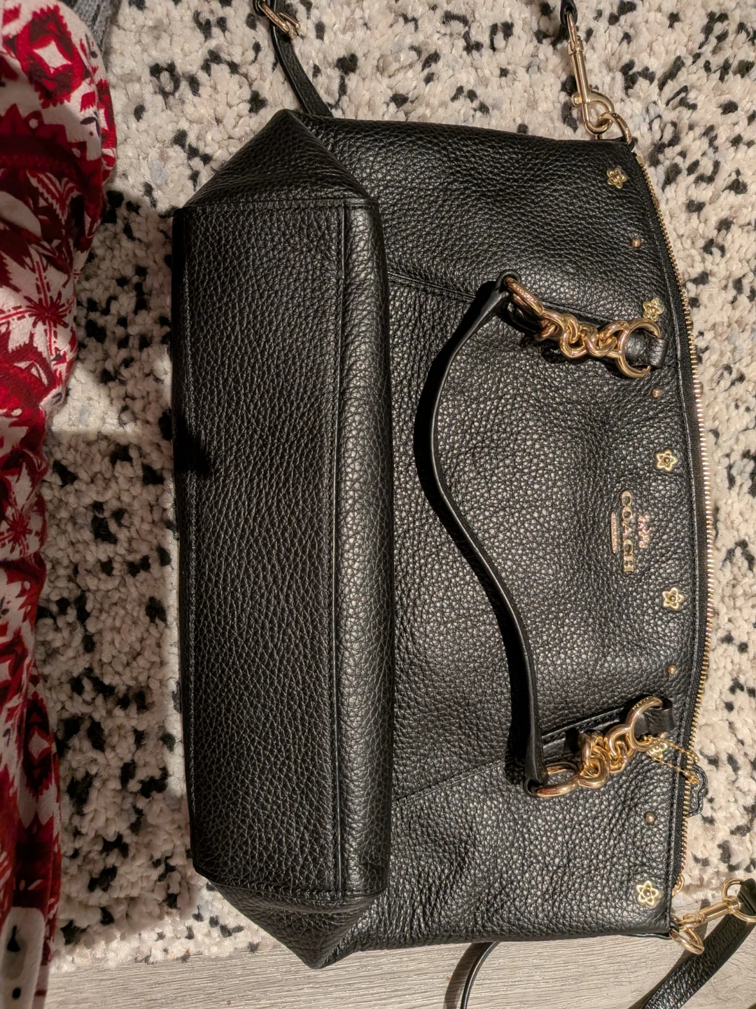 Coach Black Leather Shoulder Bag