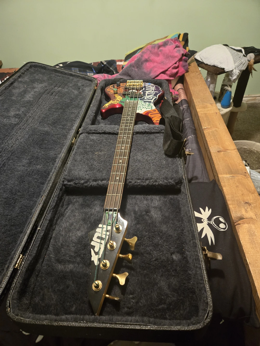 H.U.F. Punk Bass Guitar with Case