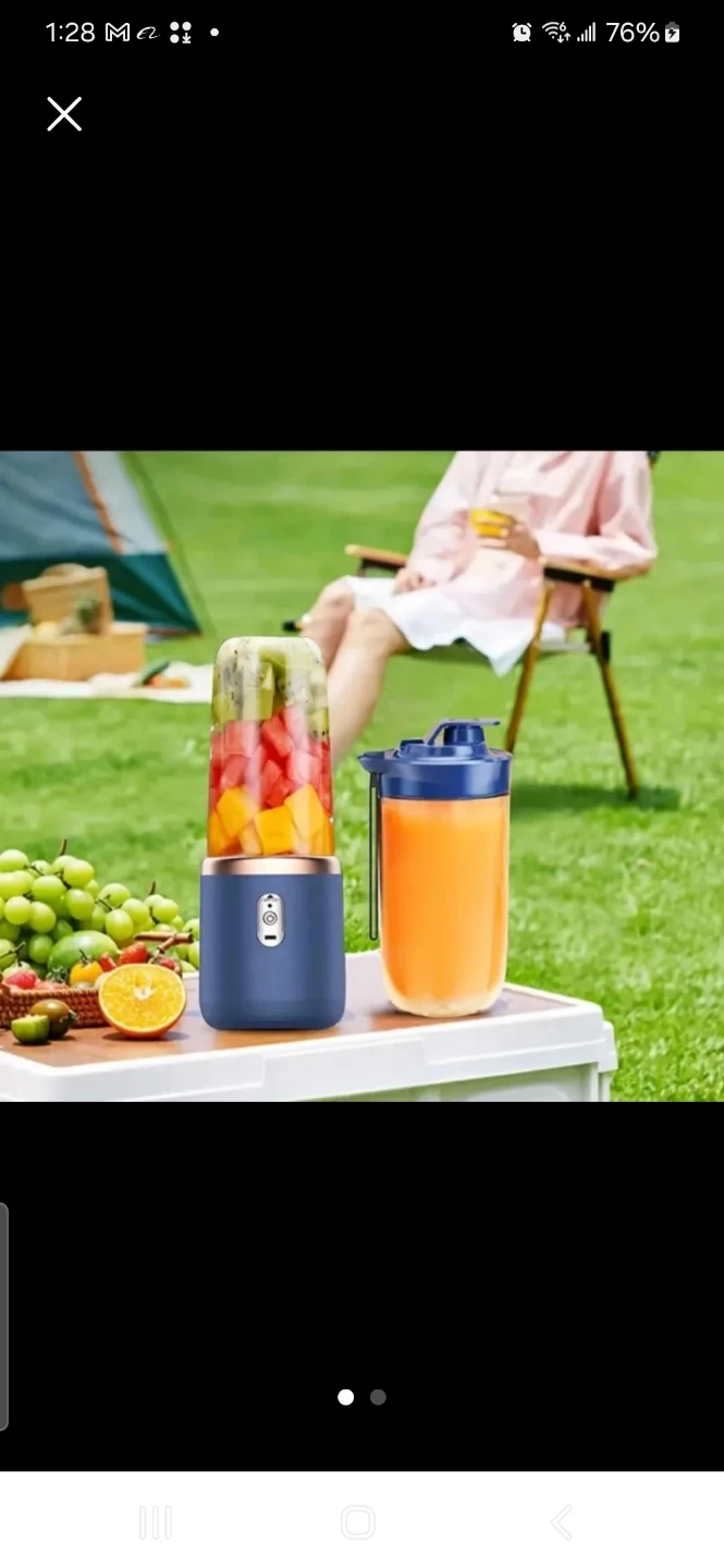 Blue Portable Smoothie Blender