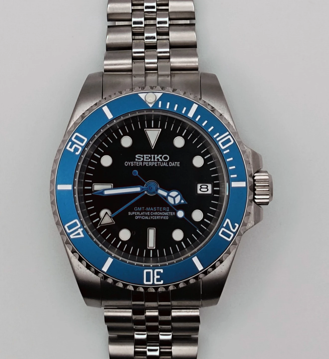 New Seiko MOD GMT-Mastero Oyster Perpetual Date Watch