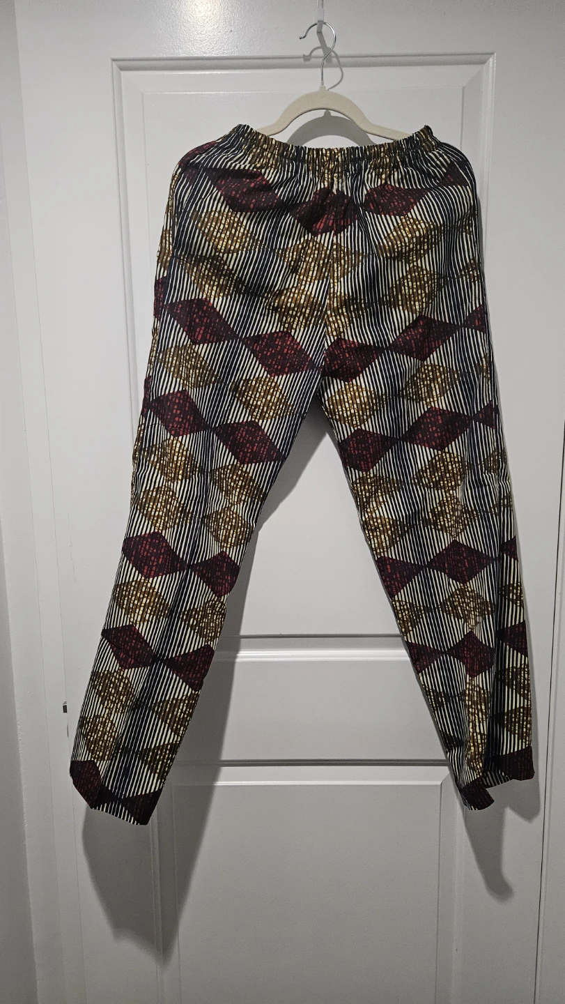 Ankara Print Pants, Size Medium (6-8), with elastic waist band - photo 5