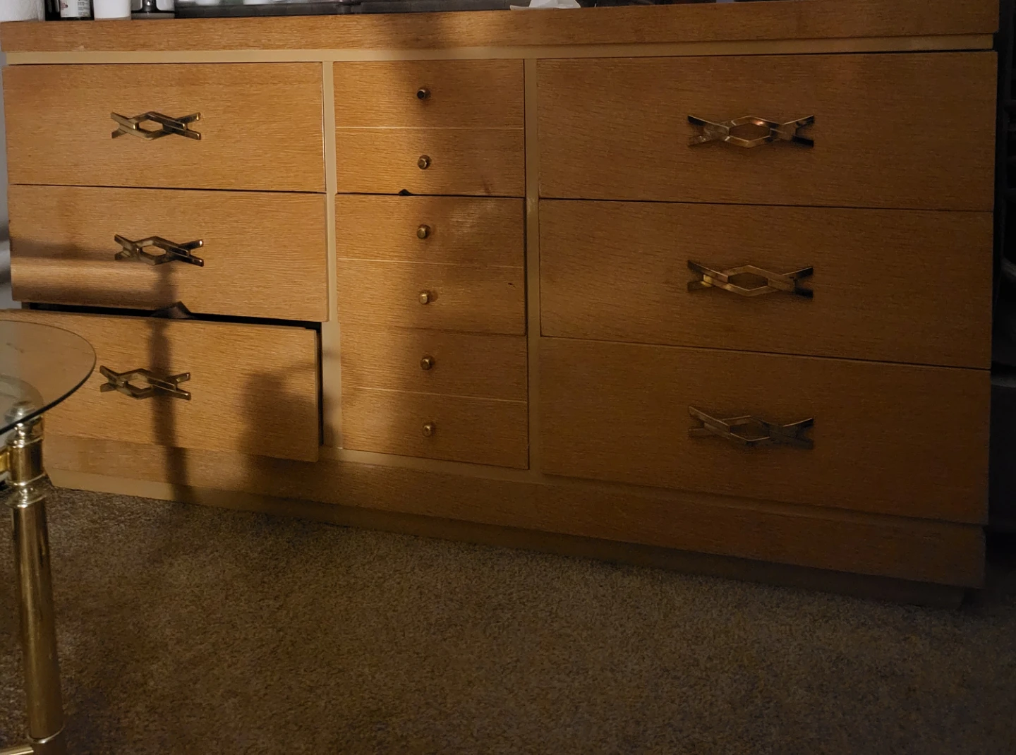 Wooden Dresser with 9 Drawers