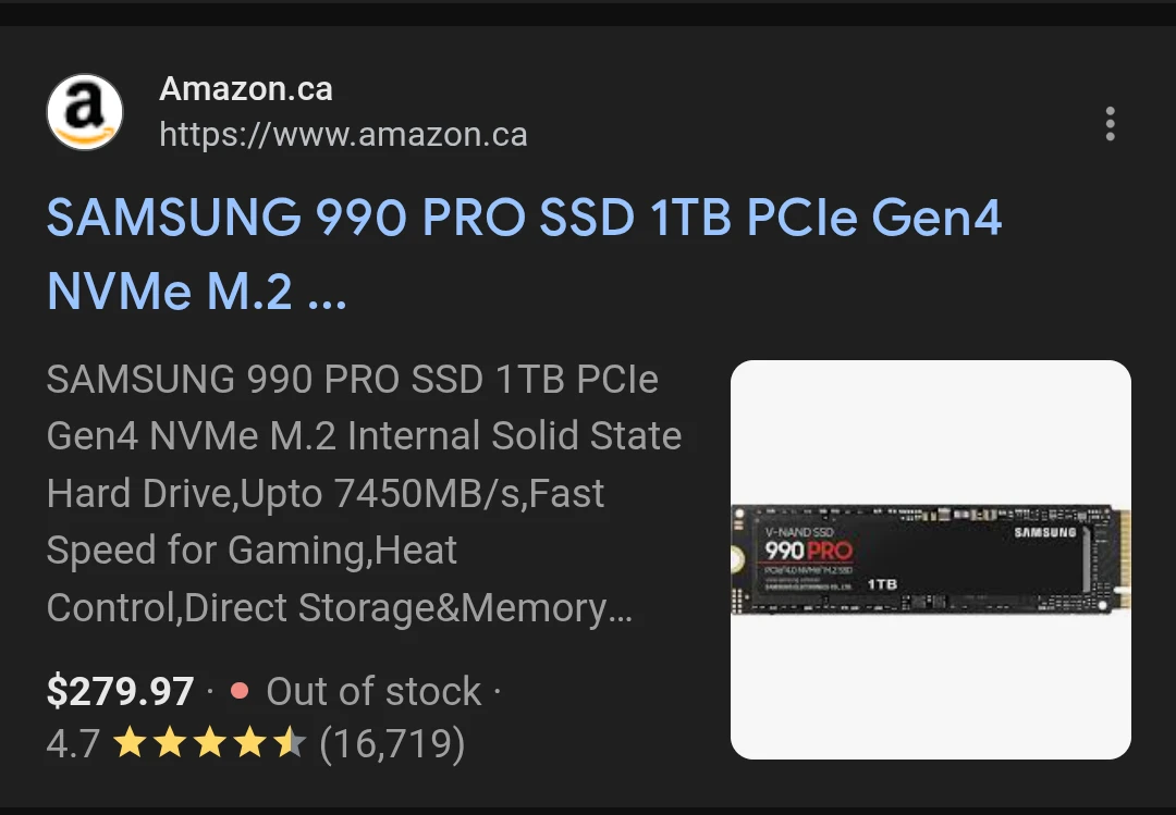 Samsung 990 Pro 1TB NVMe M.2 SSD - photo 4