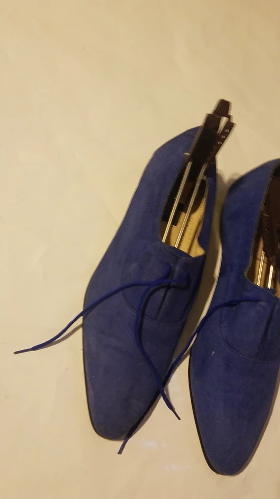 Royal Blue Suede Oxford Shoes - photo 2
