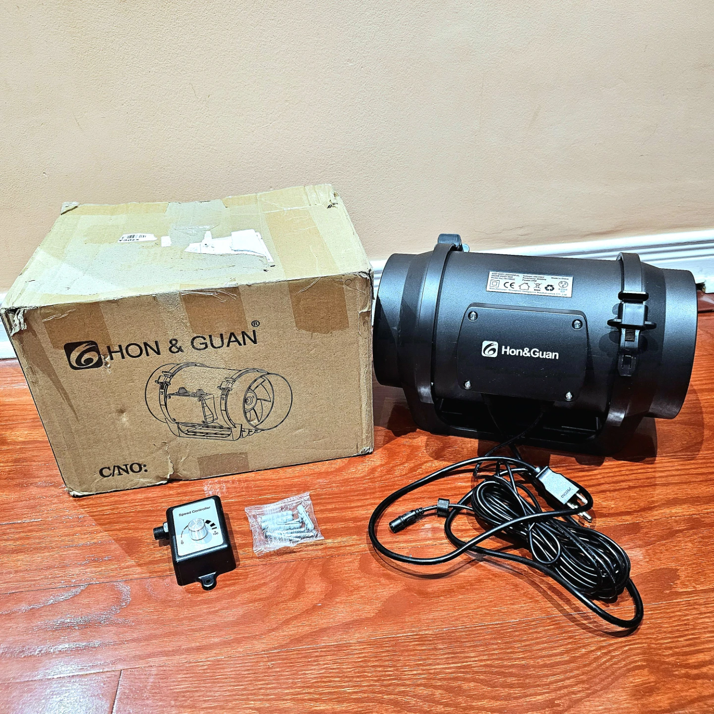 Hon&Guan 6 Inch Inline Duct Booster Fan 469 CFM - photo 2