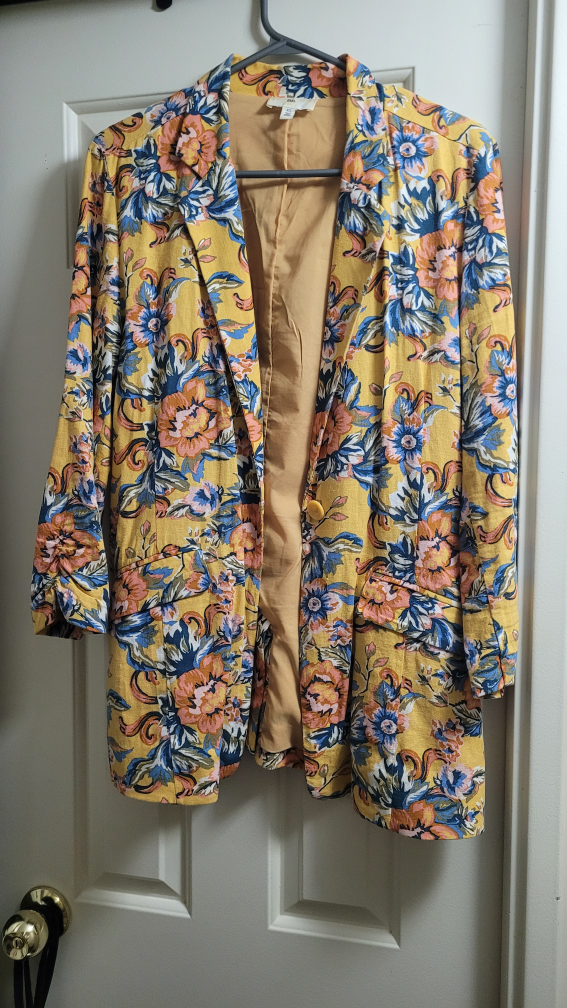 LINEN Floral Blazer