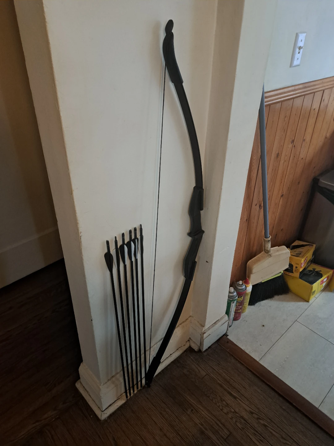 Black Archery Bow and Arrows Set
