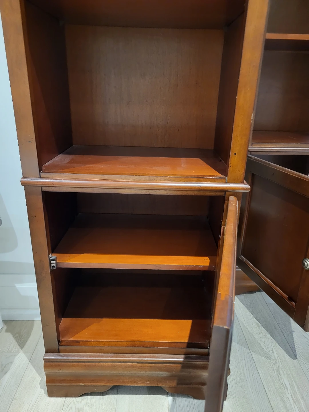 Wooden Bookcase with Cabinet