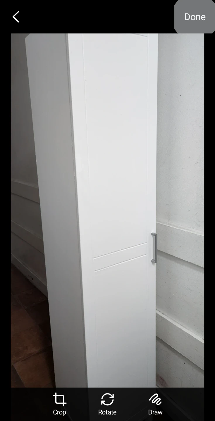 White Narrow Tall Storage Cabinet - photo 2