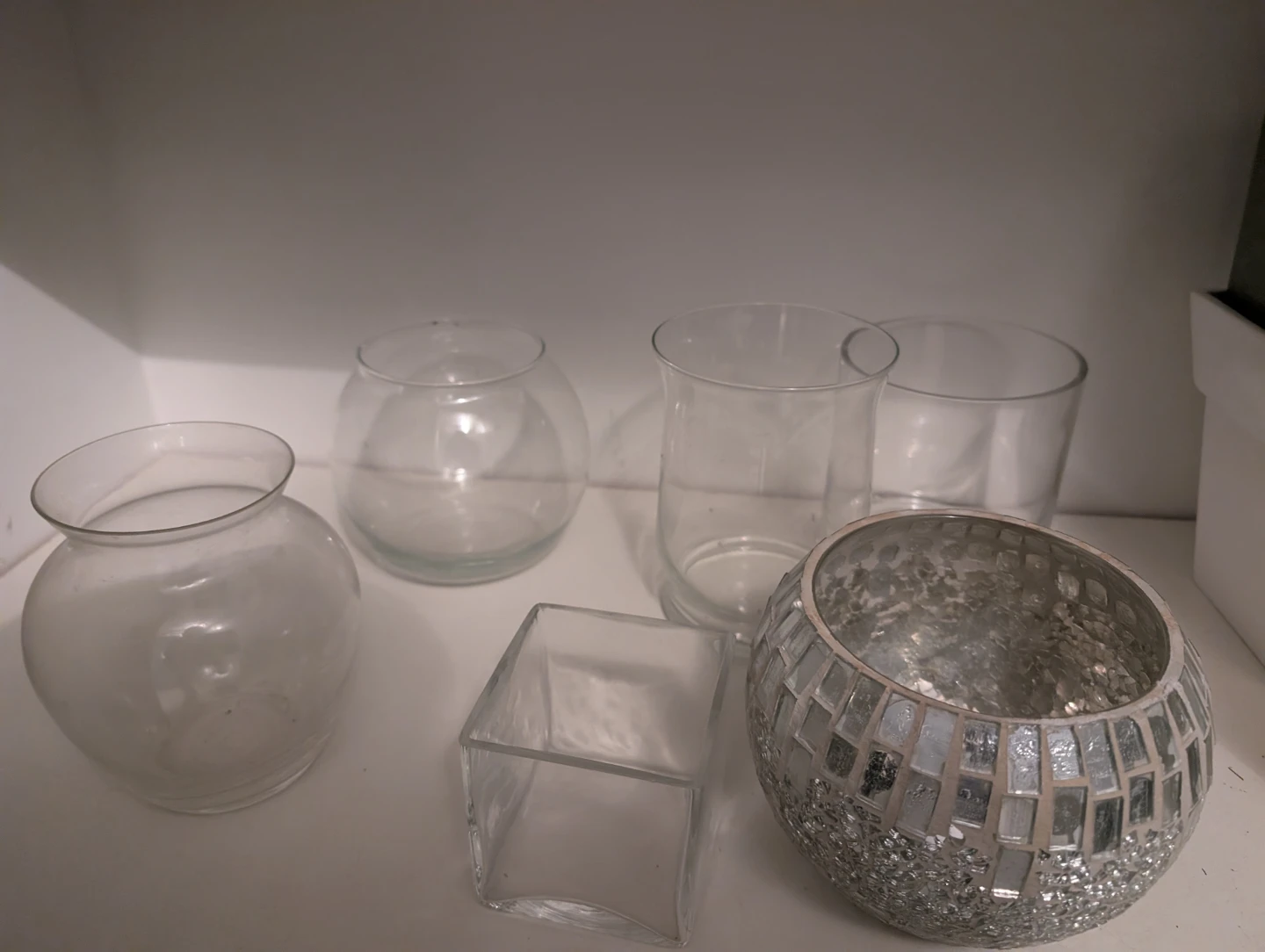 Assorted Glass Vases and Candle Holders