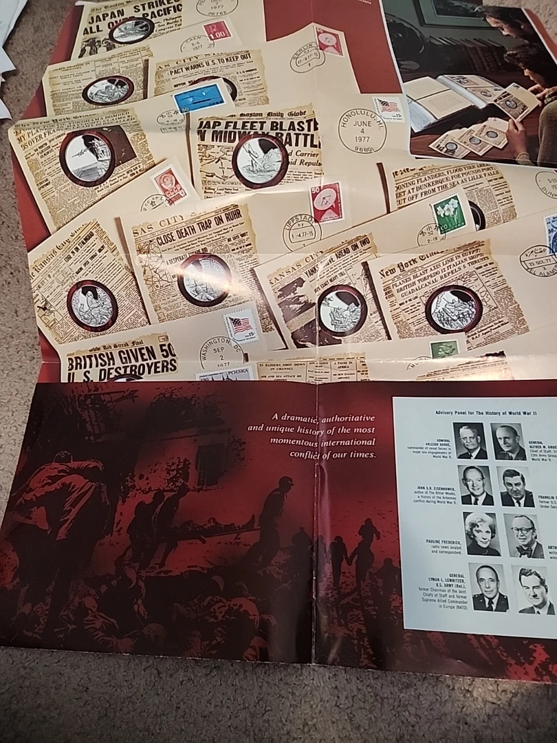 The History World War II Sterling Silver Set The Franklin Mint - photo 3