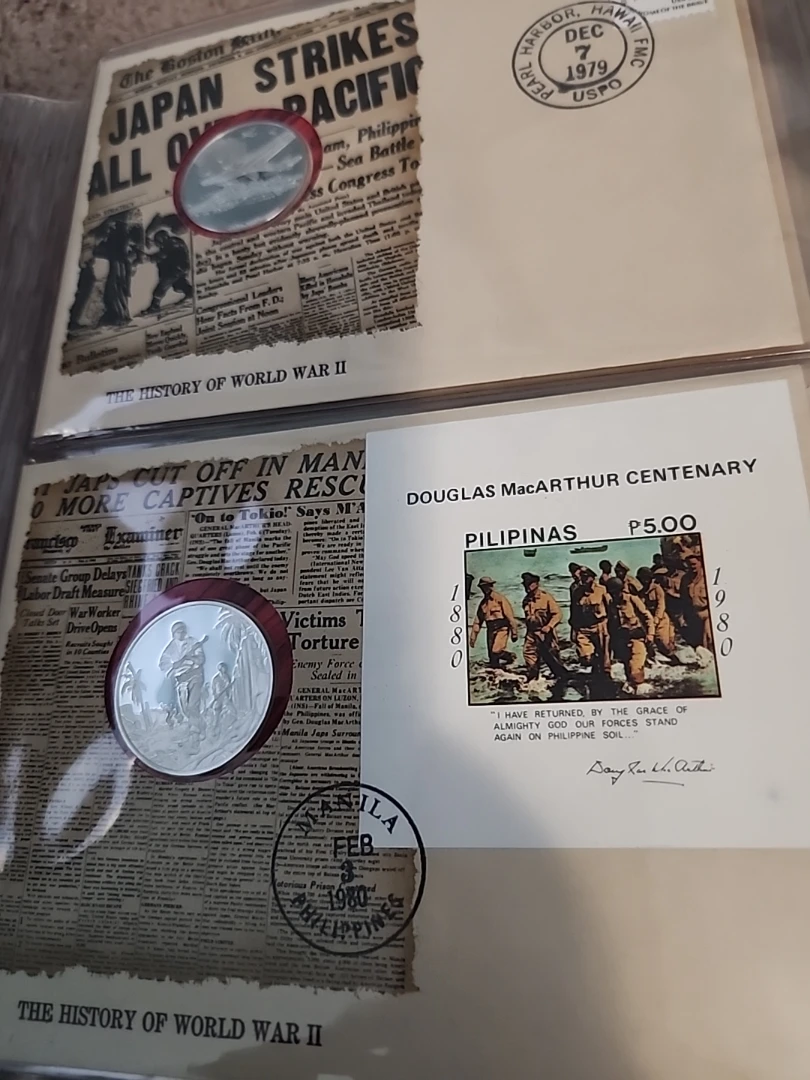 The History World War II Sterling Silver Set The Franklin Mint - photo 5