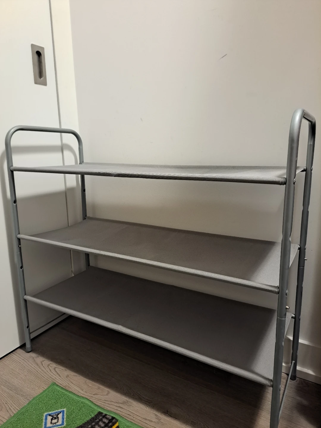 3-Tier Grey Shoe Rack