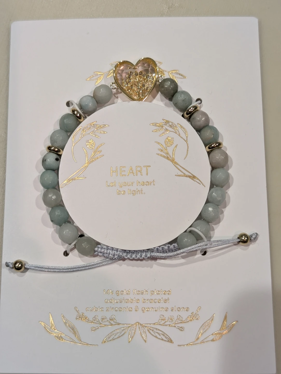 14K Gold Flash Plated Adjustable Bracelet
