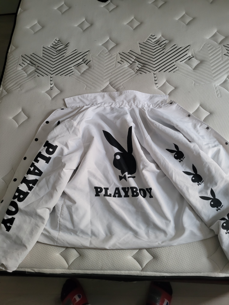Playboy White Jacket with Logo