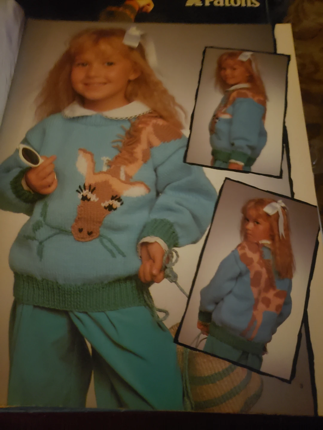 Hand knit made to measure giraffe sweater