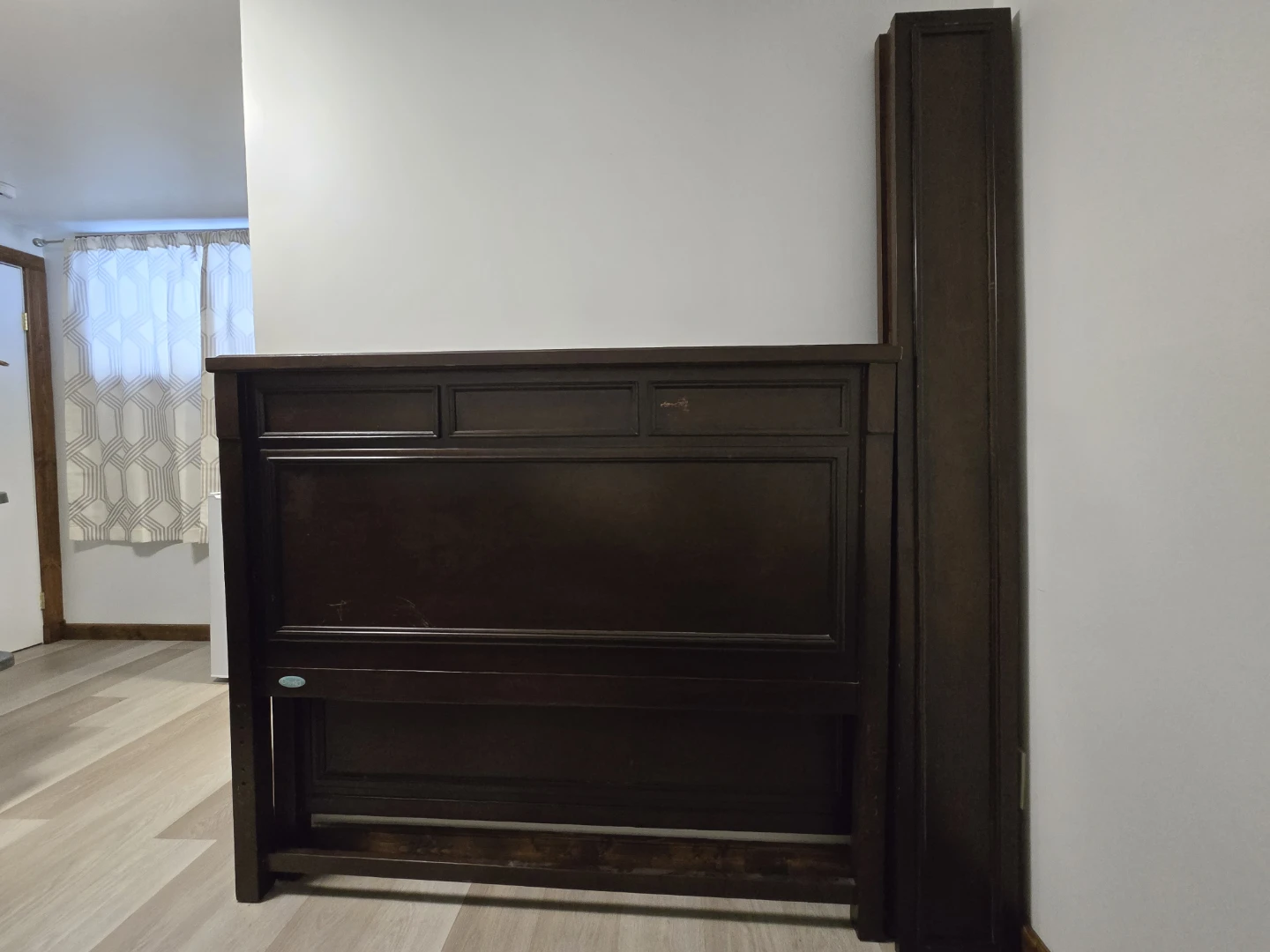 Dark Brown Solid Wood Bed Frame - photo 4