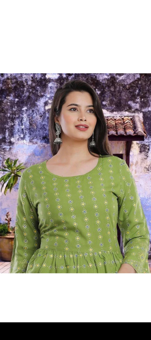 Green Printed Peplum Skirt Outfit - photo 2