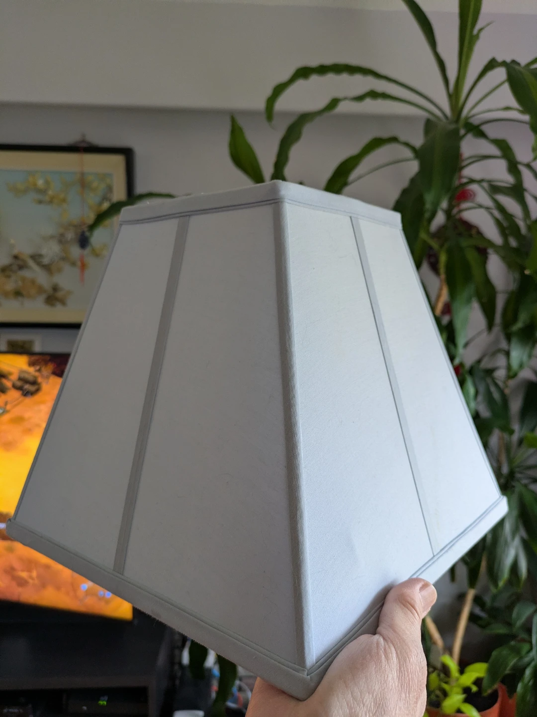 Light Grey Fabric Lampshade