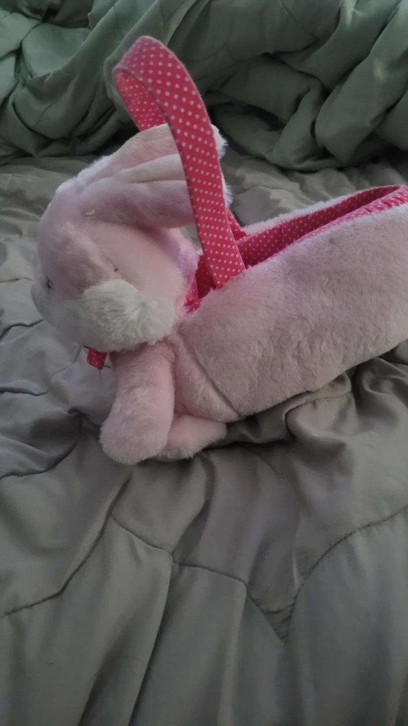 🏆Plush Pink Bunny Easter Basket - photo 3