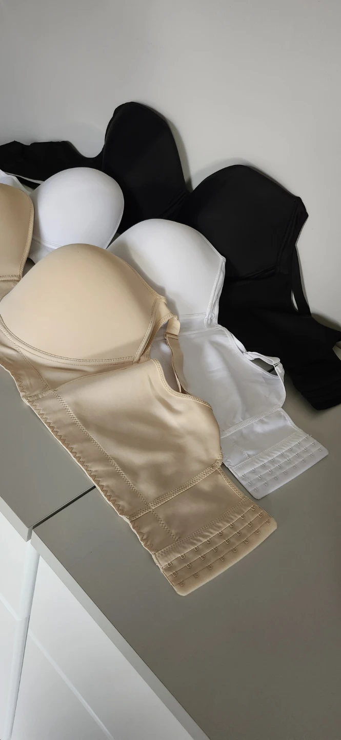 3 Pack Convertible Strapless Bras - Black, White, Beige - photo 4
