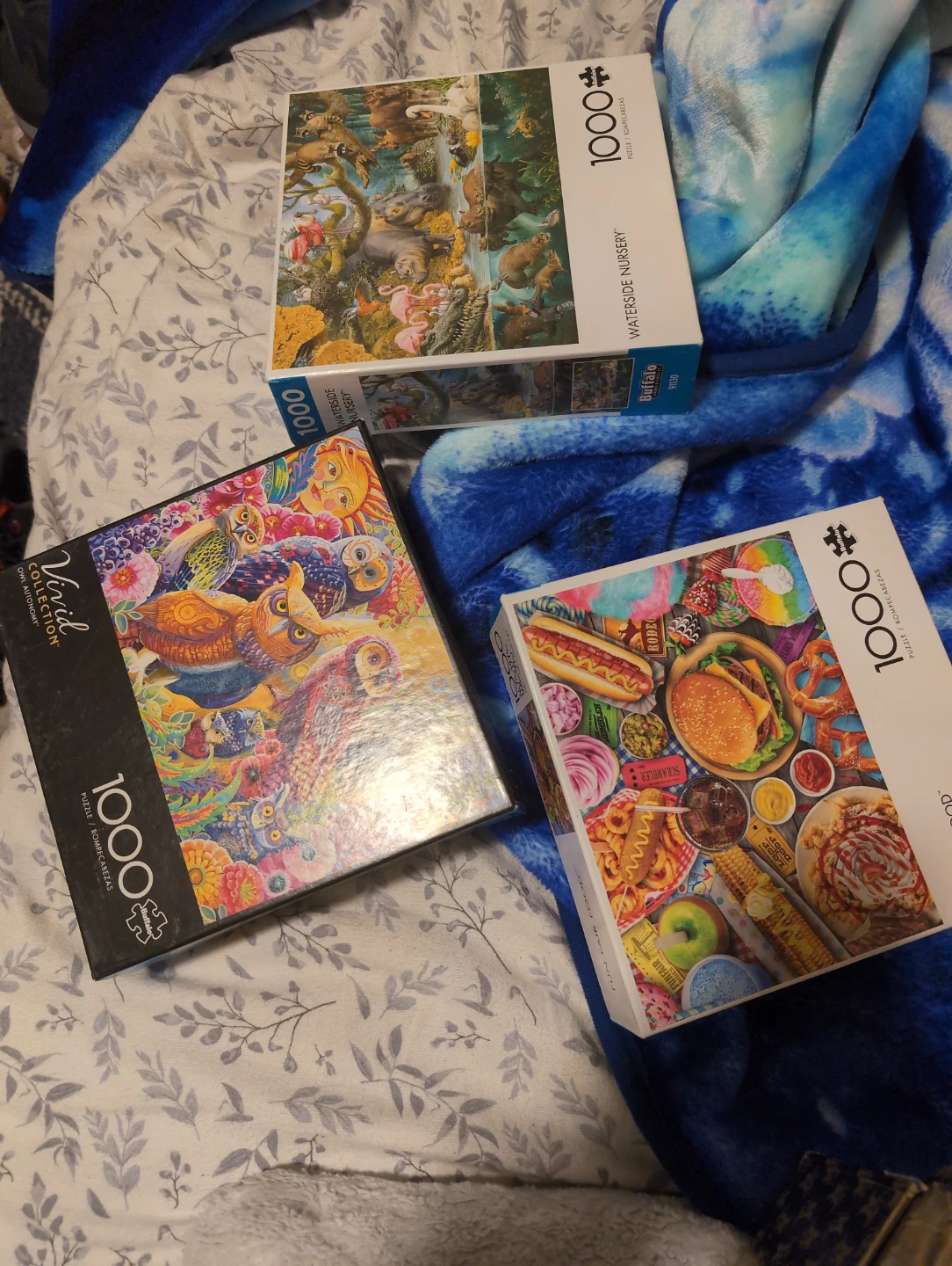 3 x 1000 Piece Puzzles - Buffalo, Vivid Collection