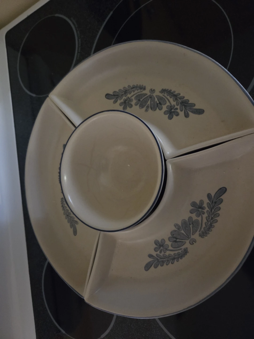 Divided Serving Platter with Center Bowl