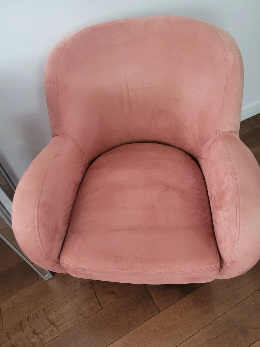 Pink SwedeUpholstered Accent Chair - photo 3