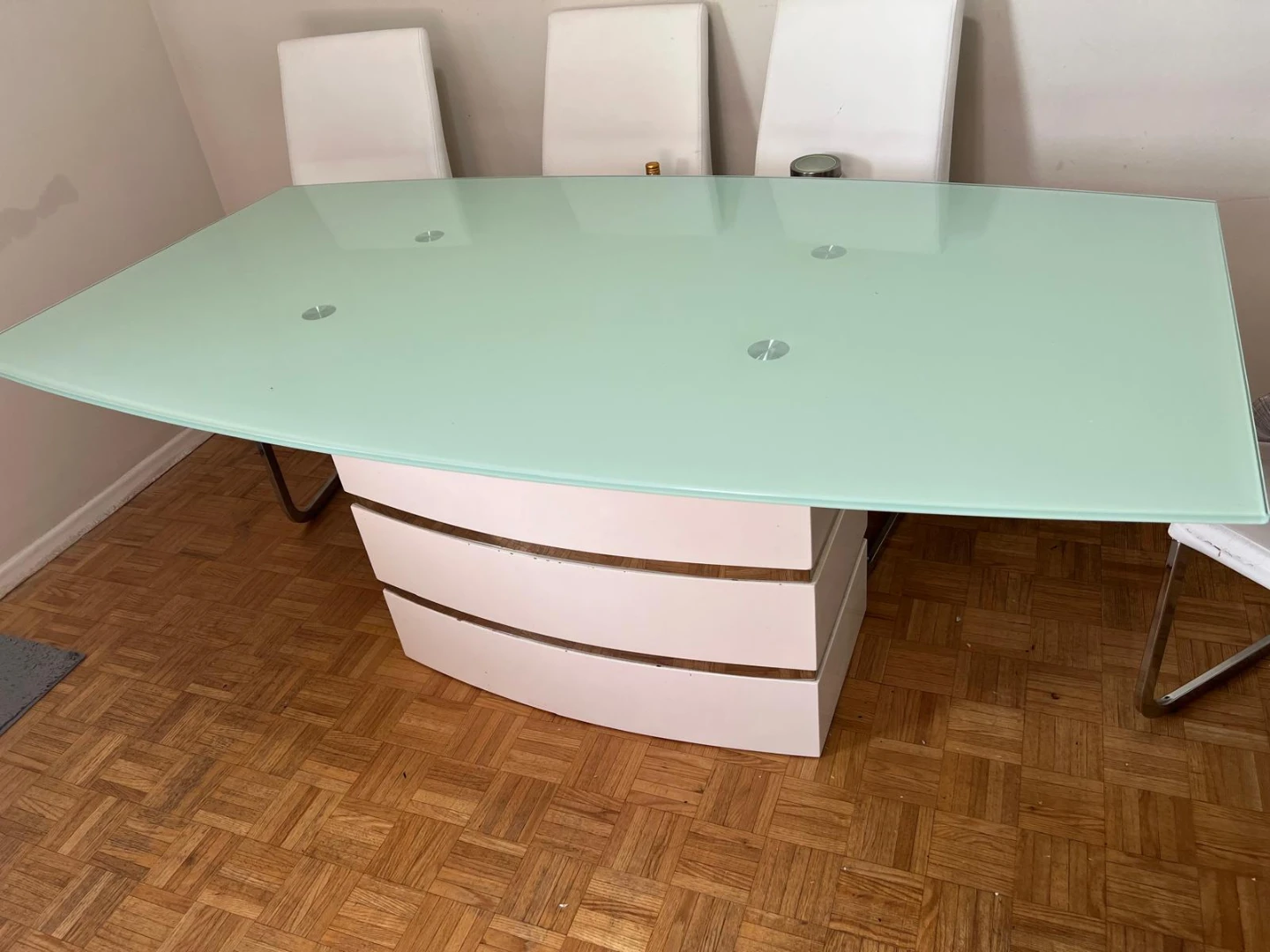 Modern White  Pedestal Dining Table Base