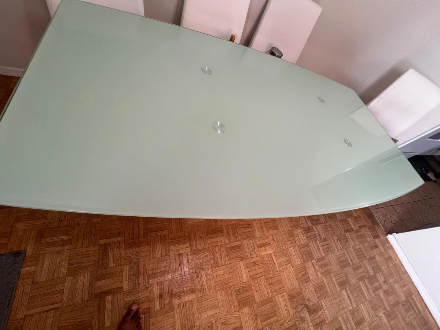 Modern White  Pedestal Dining Table Base - photo 2