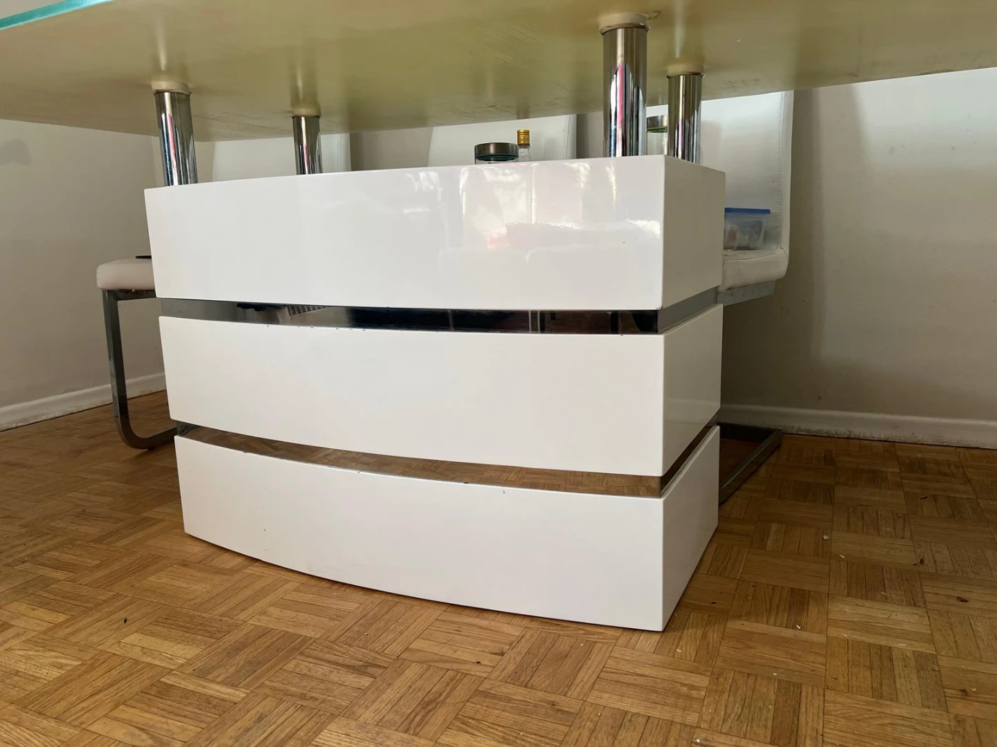 Modern White  Pedestal Dining Table Base - photo 3