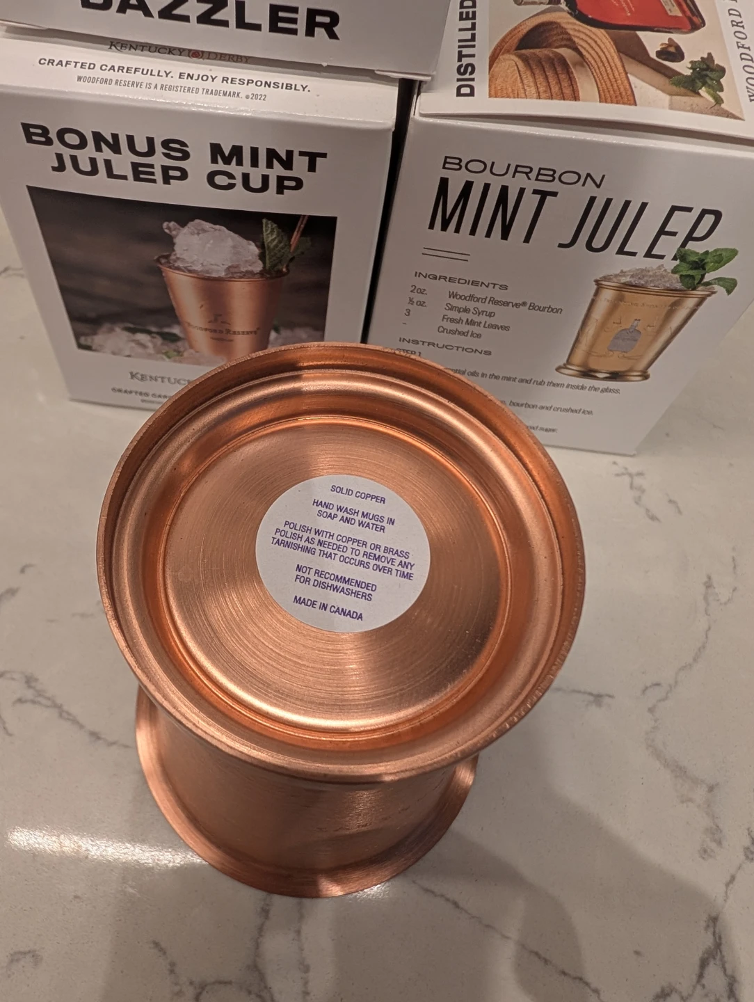 $20 for 3 Woodford Reserve Copper Mint Julep Cup - photo 3