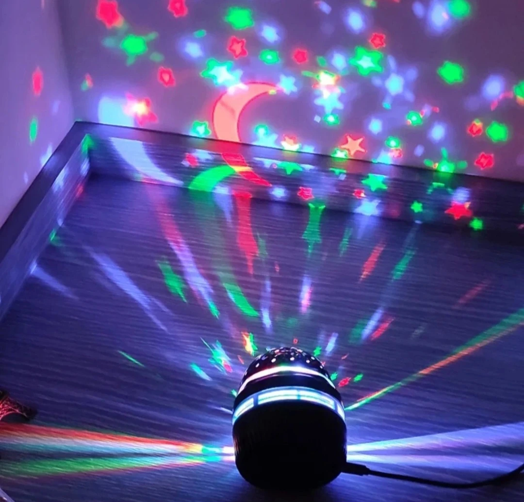 Rotating Star and Moon Projector Night Light - photo 3