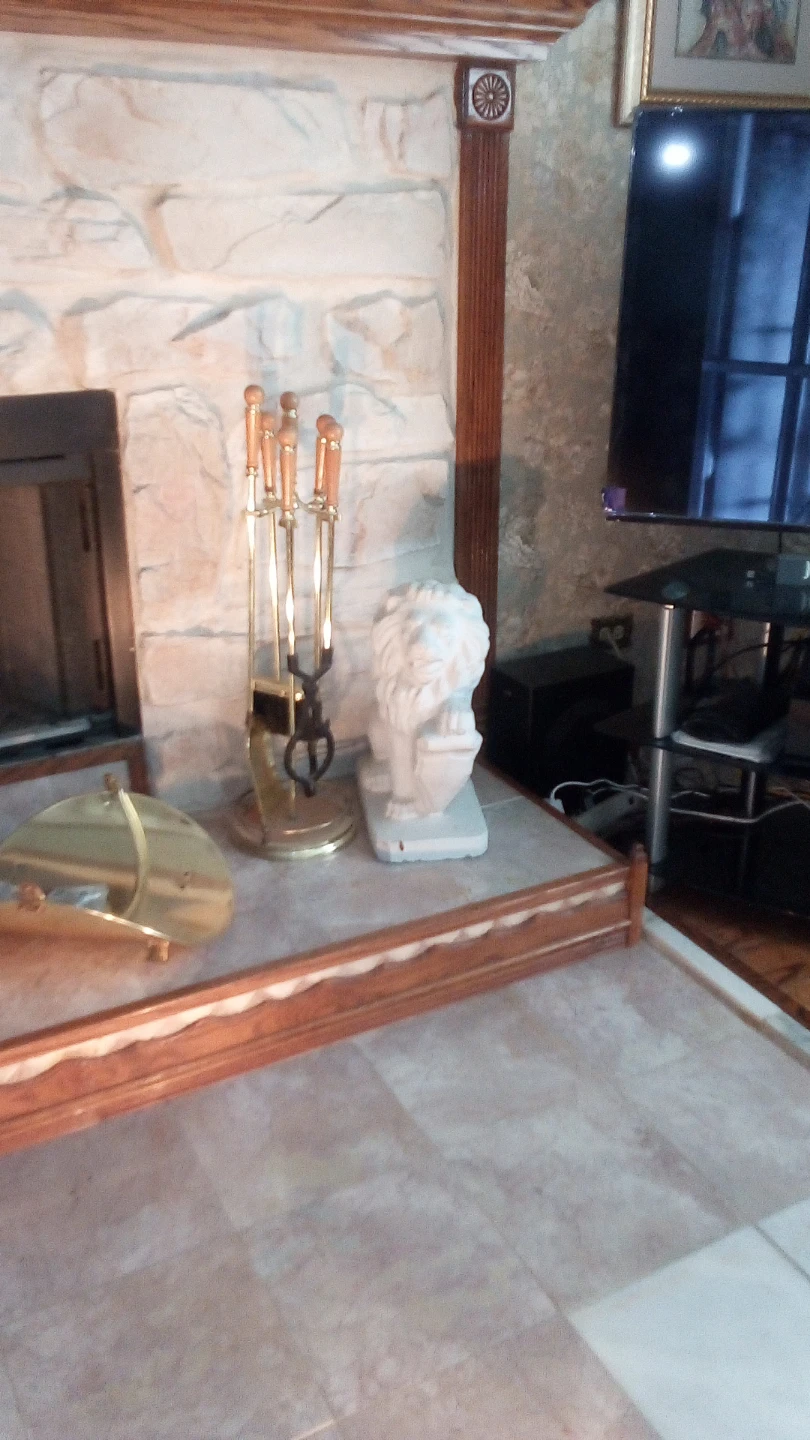 Gold Tone Fireplace Tool Set - photo 2