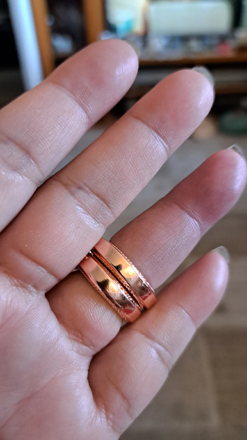 Rose Gold coloured Bridal Ring Set - photo 2