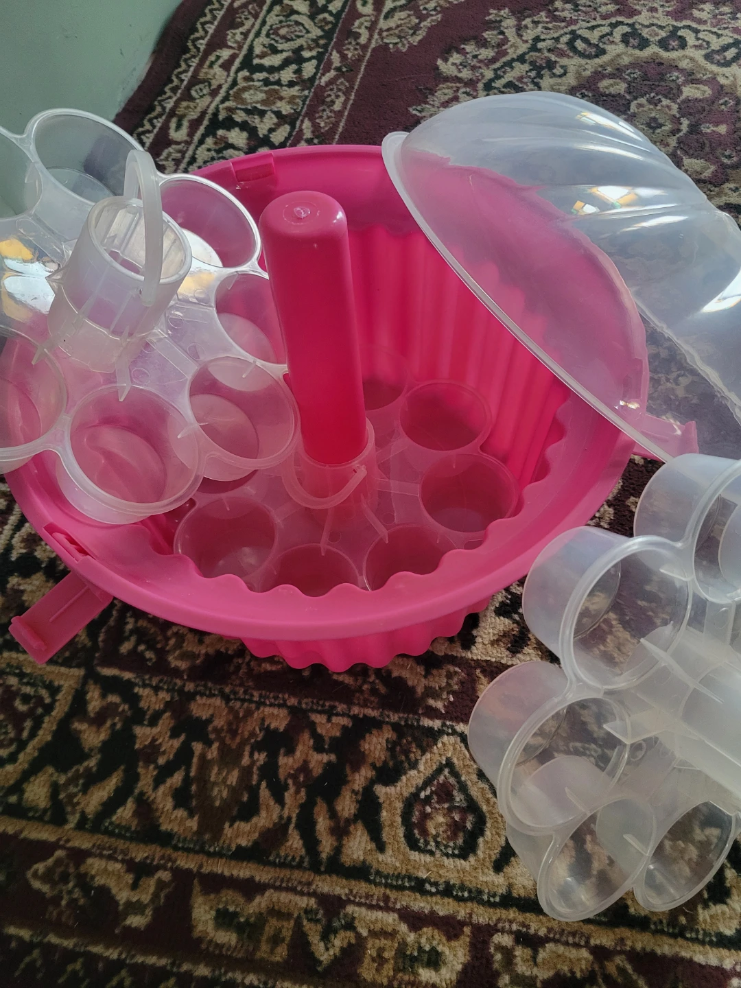Pink Cupcake Carrier Holder with Lid - photo 3