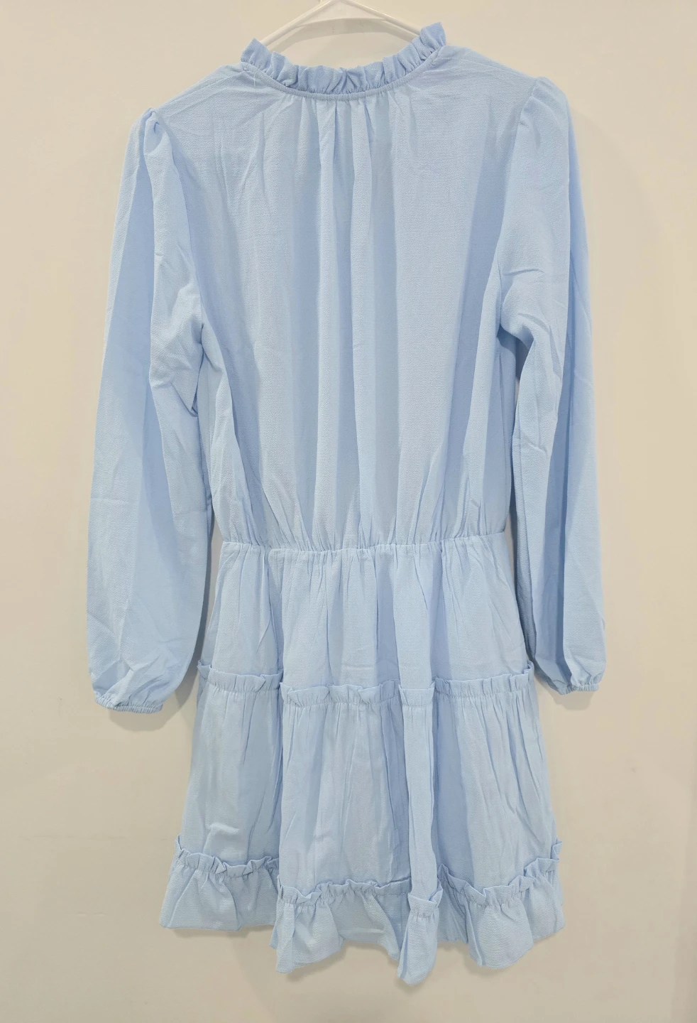 Small-Womens 2023 Summer Dress Gray V Neck - photo 4