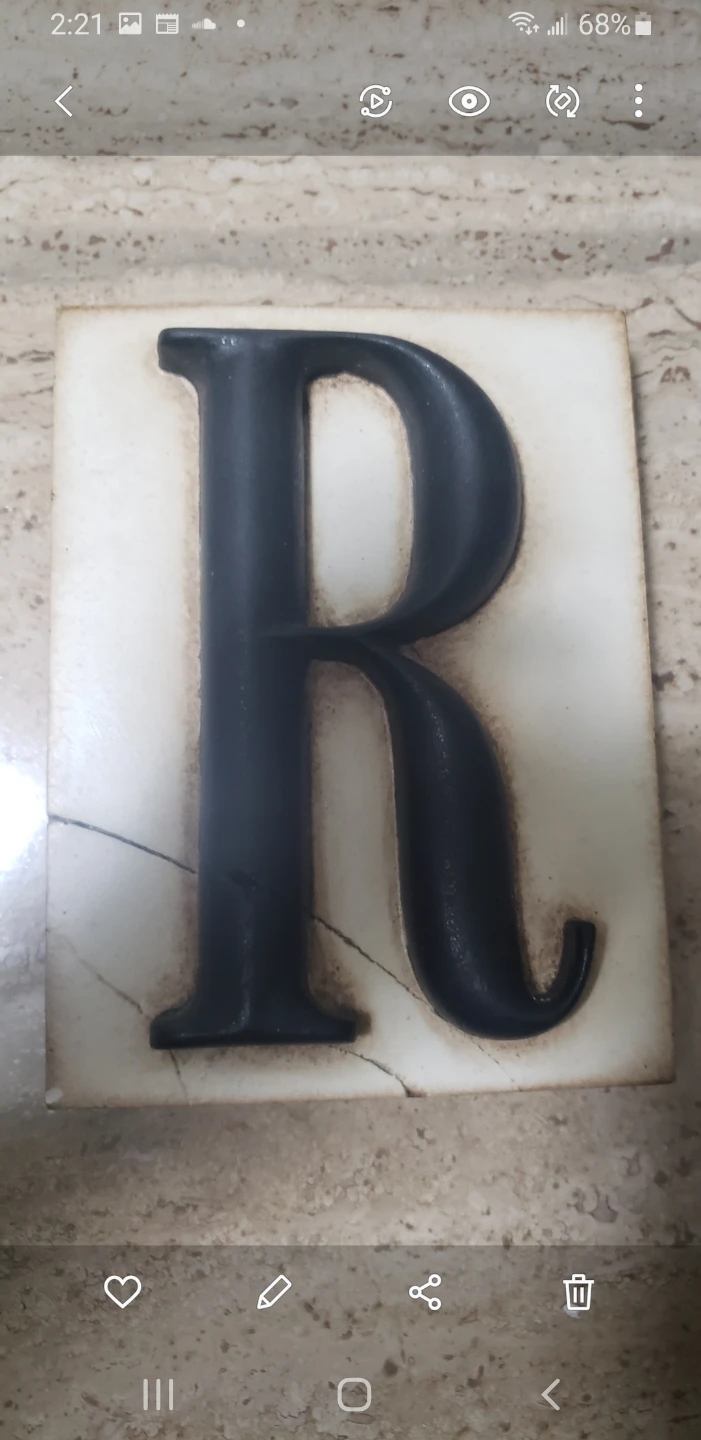 Sid Dicken Decorative Letter "R" Plaque