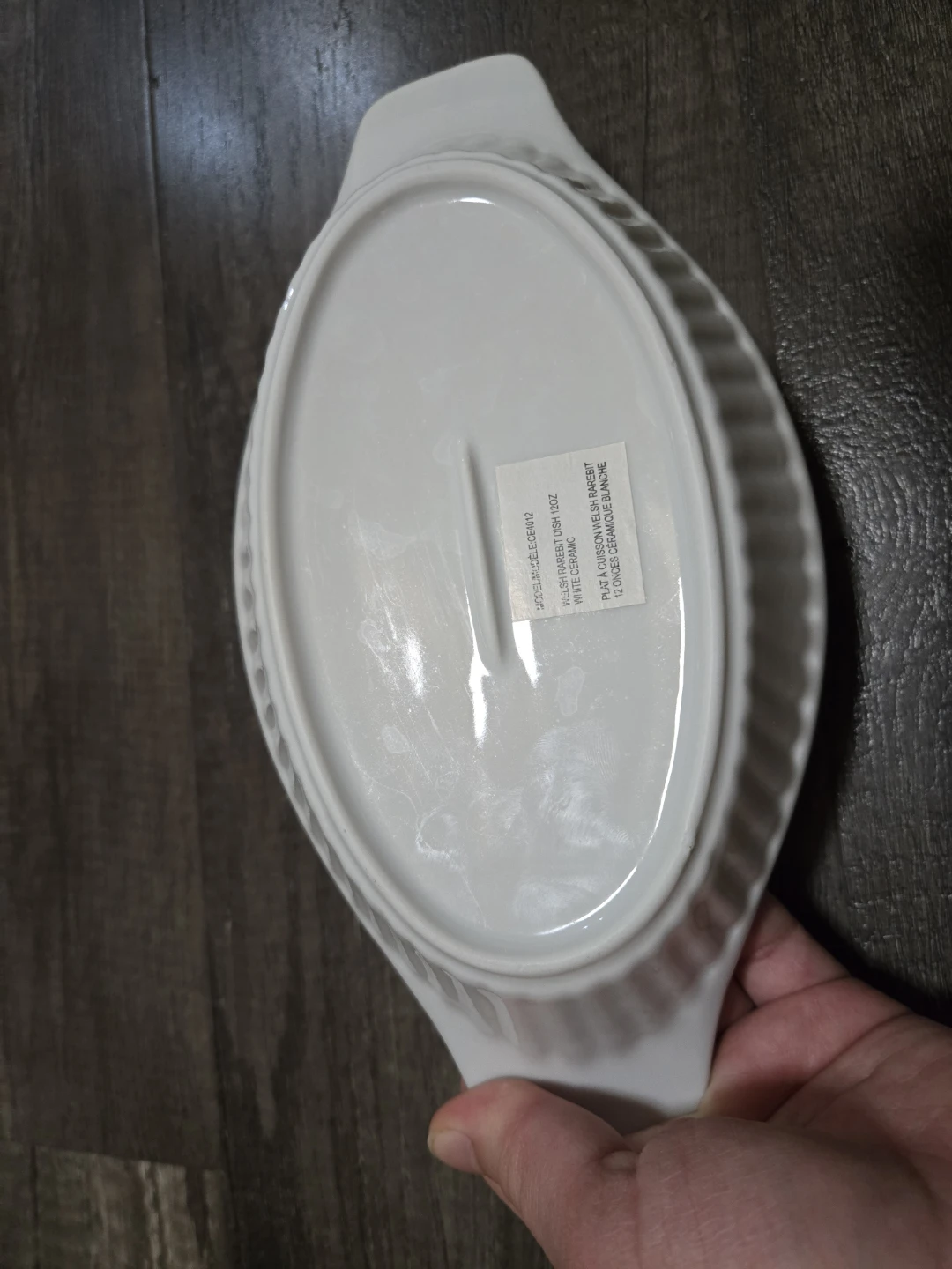 White Ceramic Oval Baking Dish