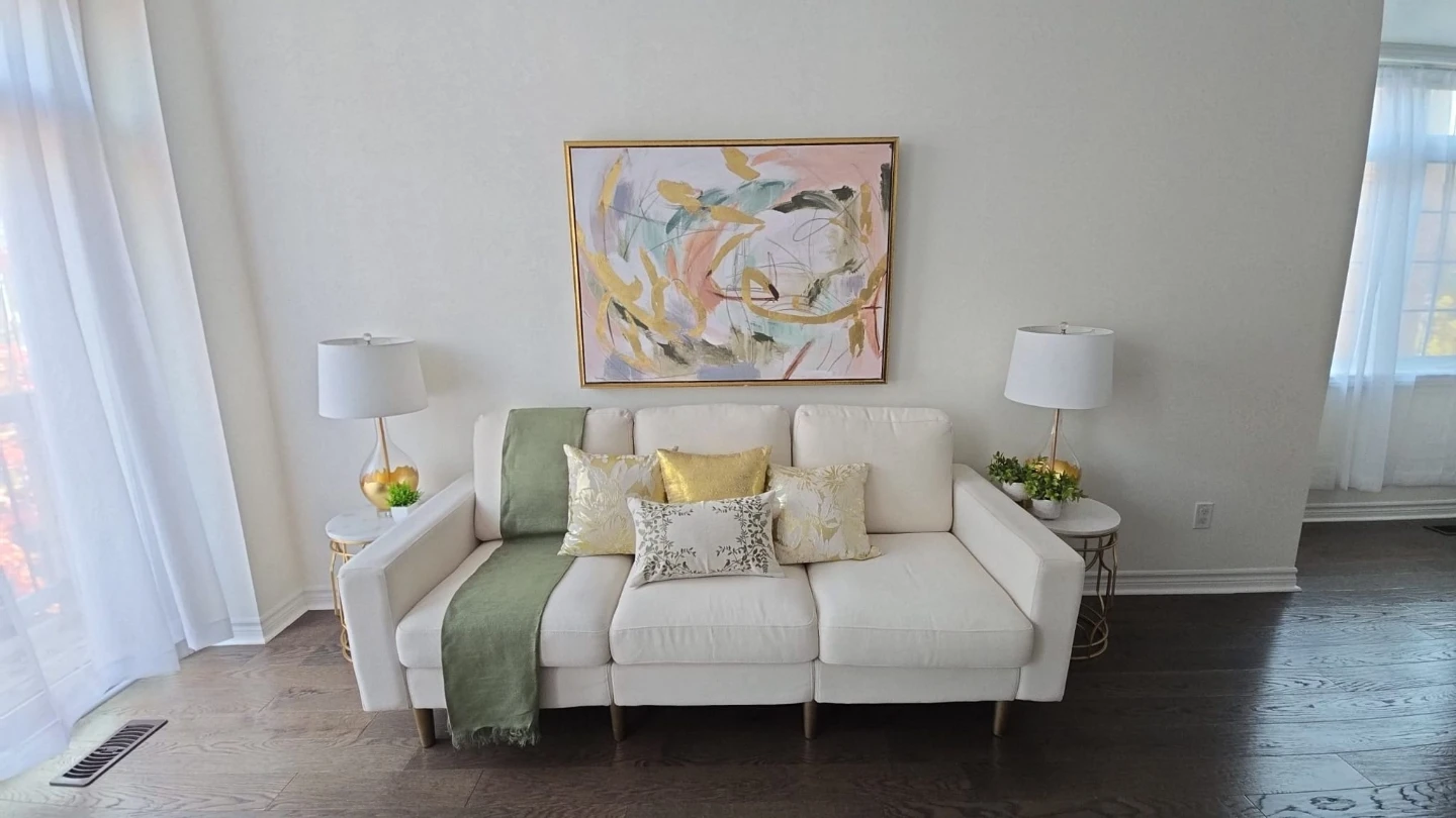 Abstract Gold and Pastel Wall Art (36in x 48in) - photo 2
