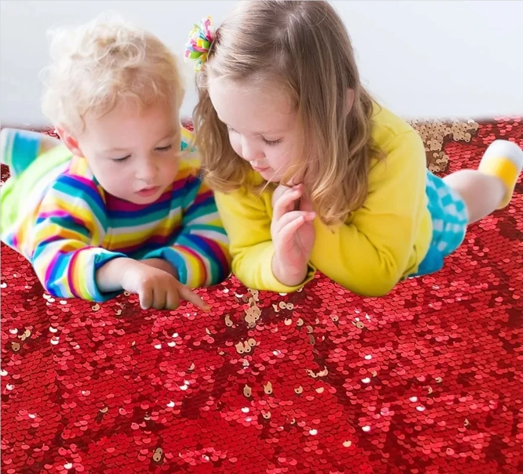 Premium Sensory Sequin Flip Fabric Backdrop 5 Yd, Large 180"x49" - photo 5